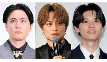 間宮祥太朗＆萩原利久＆白濱亜嵐の“緊張中”ショットに反響「利久くん美脚すぎ」「顔こわばってる(笑)」＜真夏のシンデレラ＞