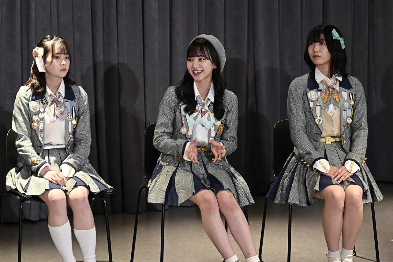 SKE48の危機感について語った末永桜花(写真中央)