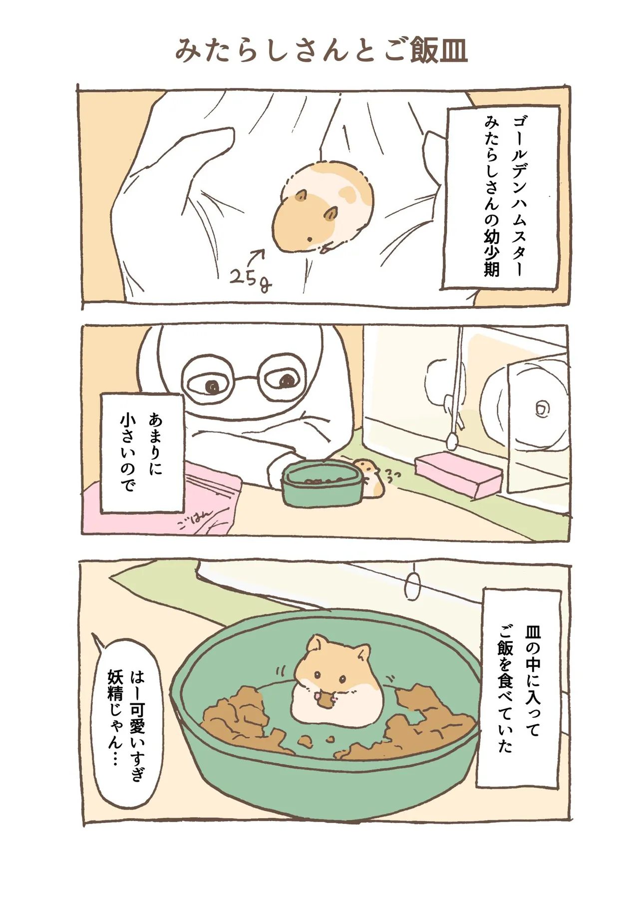 『ハムスターとご飯皿』(1)