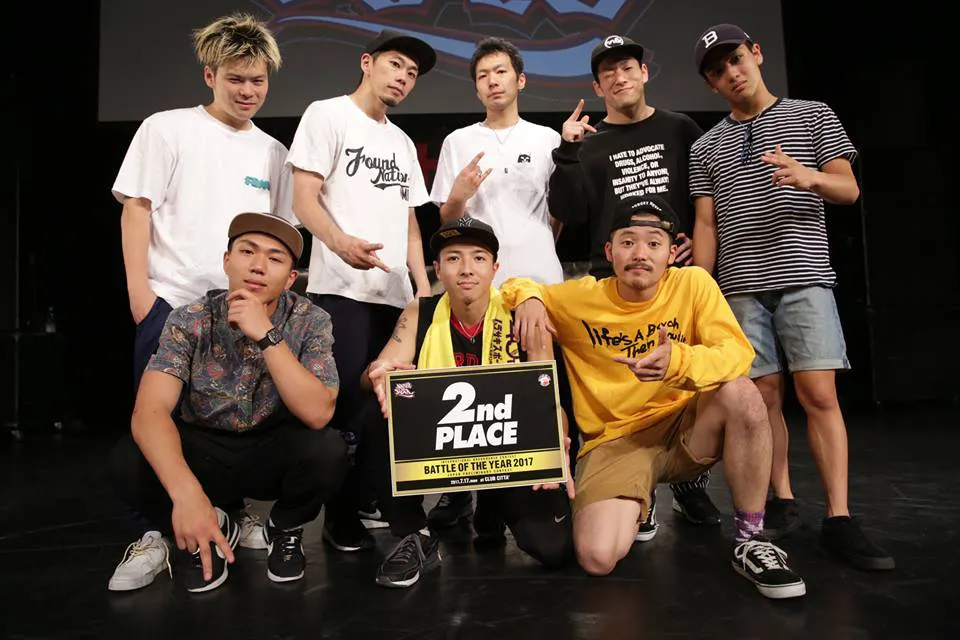 BATTLE OF THE YEAR 2017 JAPAN 2nd PLACEのFOUND NATION CREW