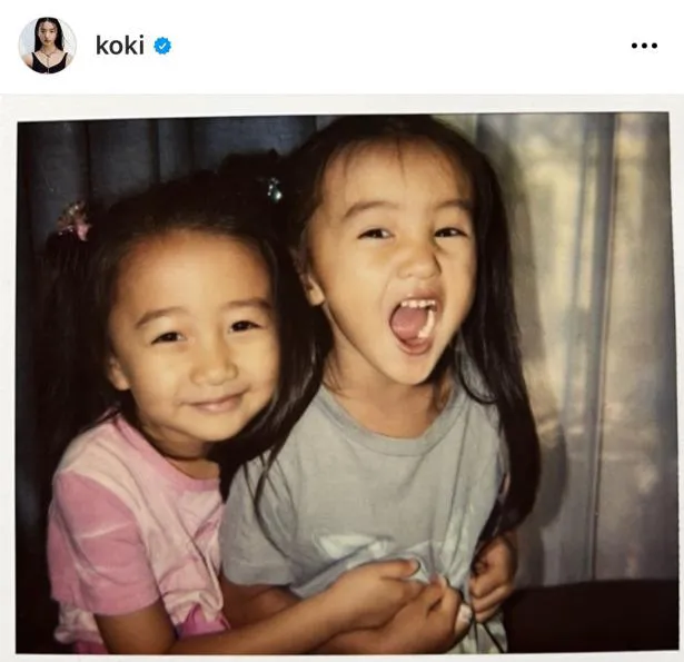 Koki,姉・Cocomiとの幼少期ツーショット