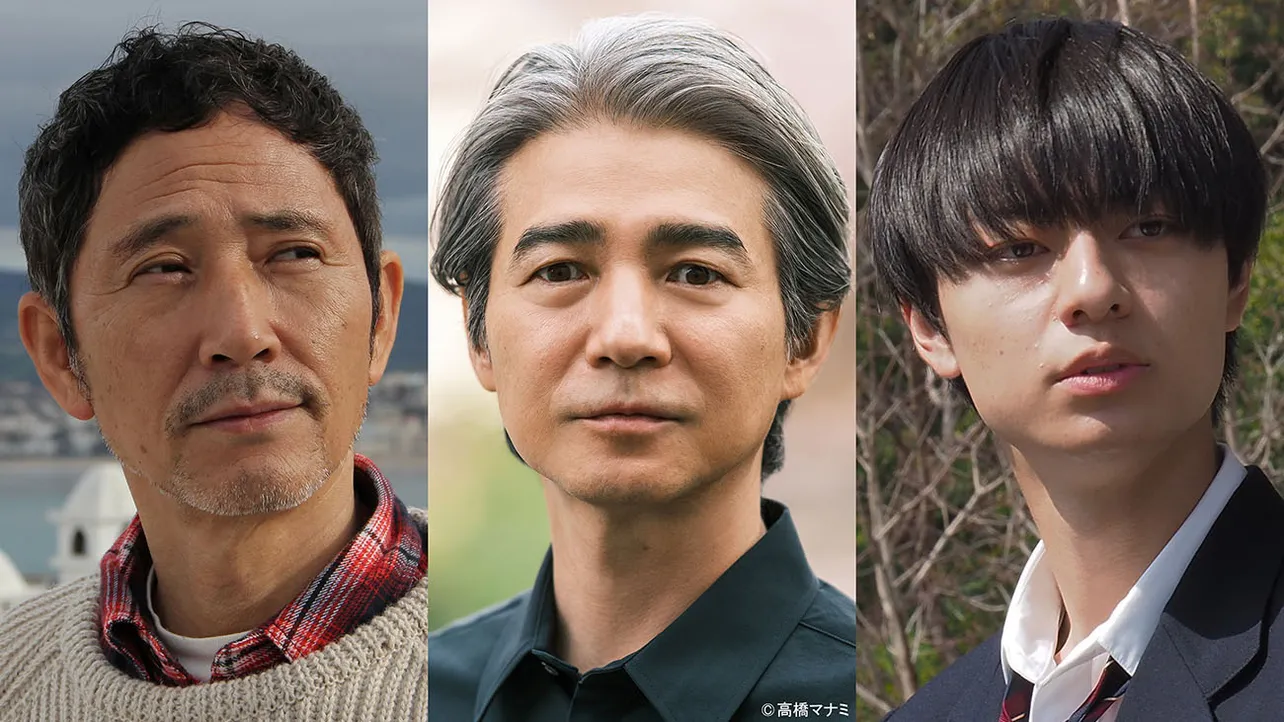 【写真】「コタツがない家」に出演する(左から)小林薫、吉岡秀隆、作間龍斗