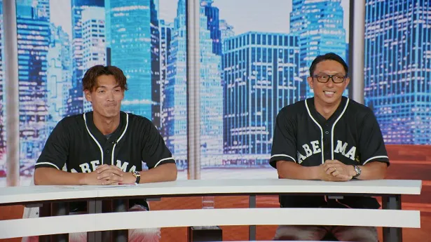 「ABEMAスポーツタイム」に出演した槙野智章と川崎宗則(写真左から)
