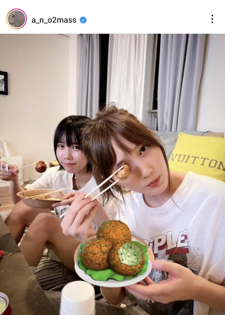 【写真】あの、本田翼とタコ焼きパーティー　リラックスした2人に「すっぴん？」の声も