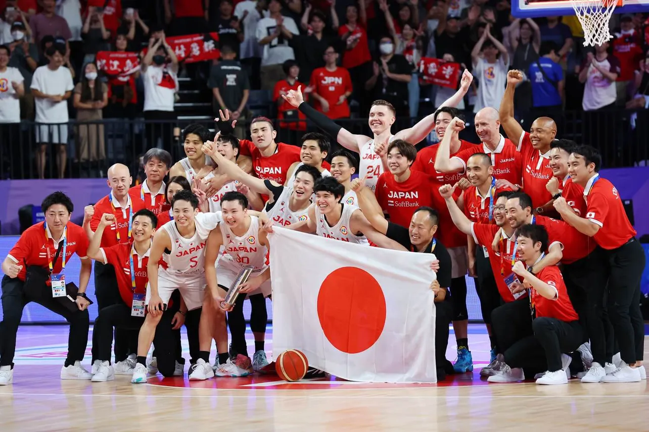 FIBAバスケットボールワールドカップ2023で勝利を収めた男子バスケットボール日本代表