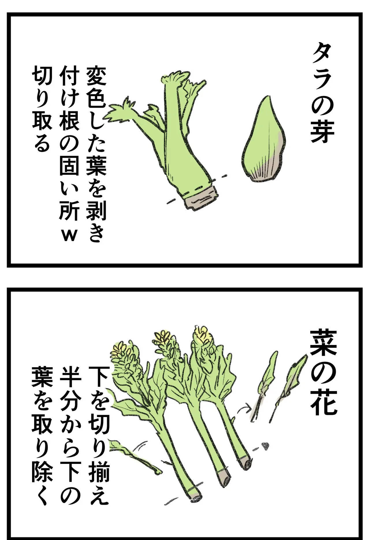 『柴犬二匹が山菜の天ぷらを作って食べる話』(5/16)