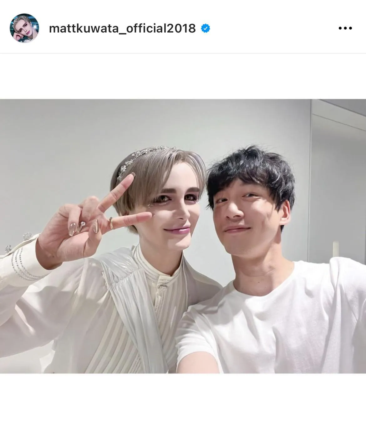  ※MattオフィシャルInstagram(mattkuwata_official2018)より