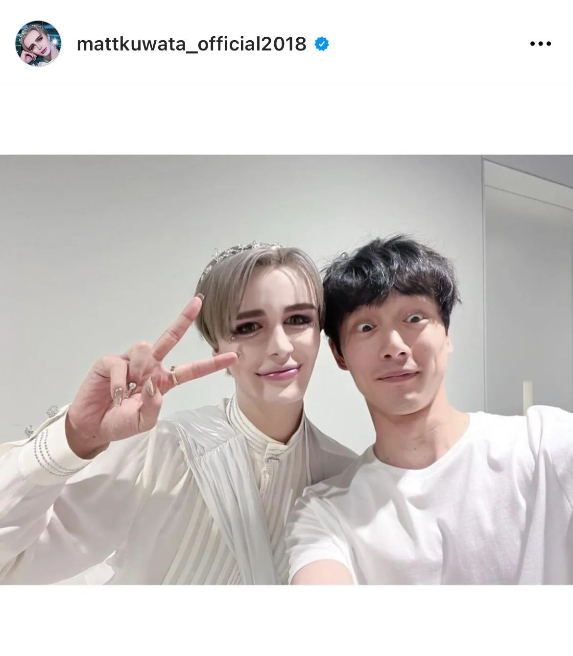  ※MattオフィシャルInstagram(mattkuwata_official2018)より