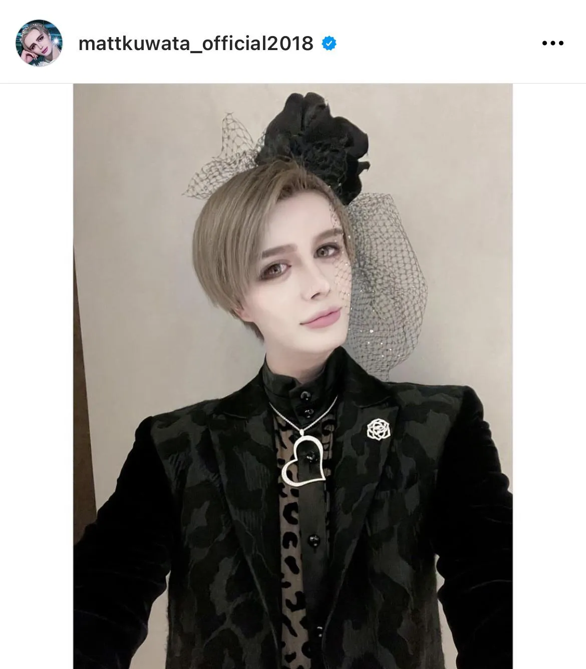  ※MattオフィシャルInstagram(mattkuwata_official2018)より