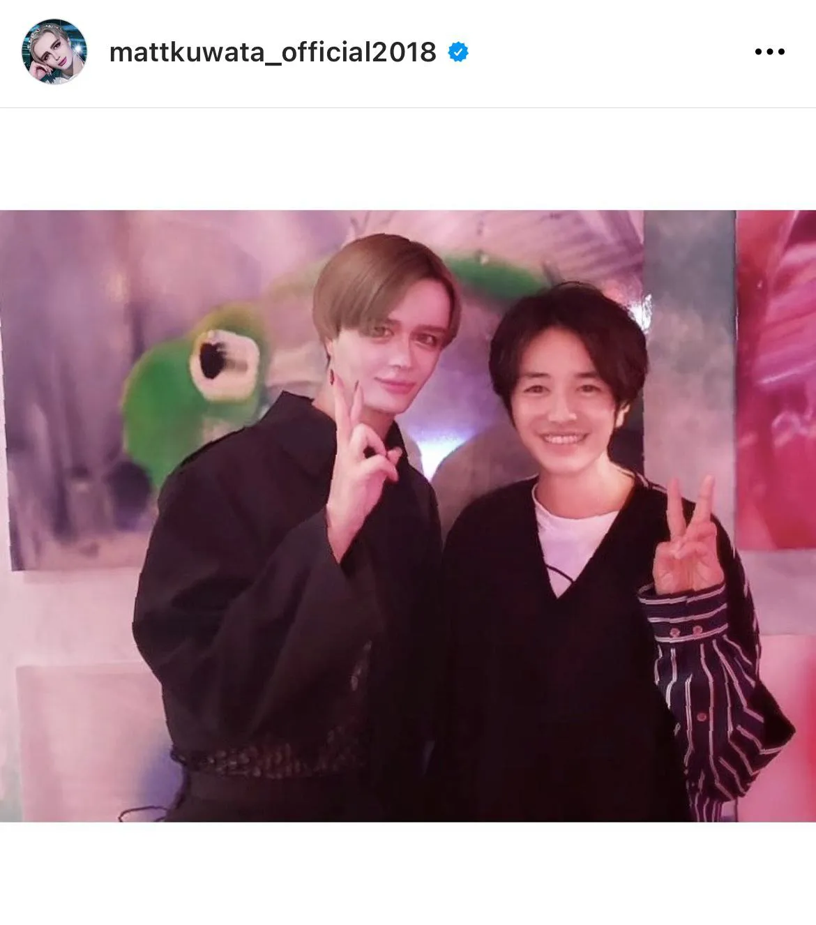  ※MattオフィシャルInstagram(mattkuwata_official2018)より