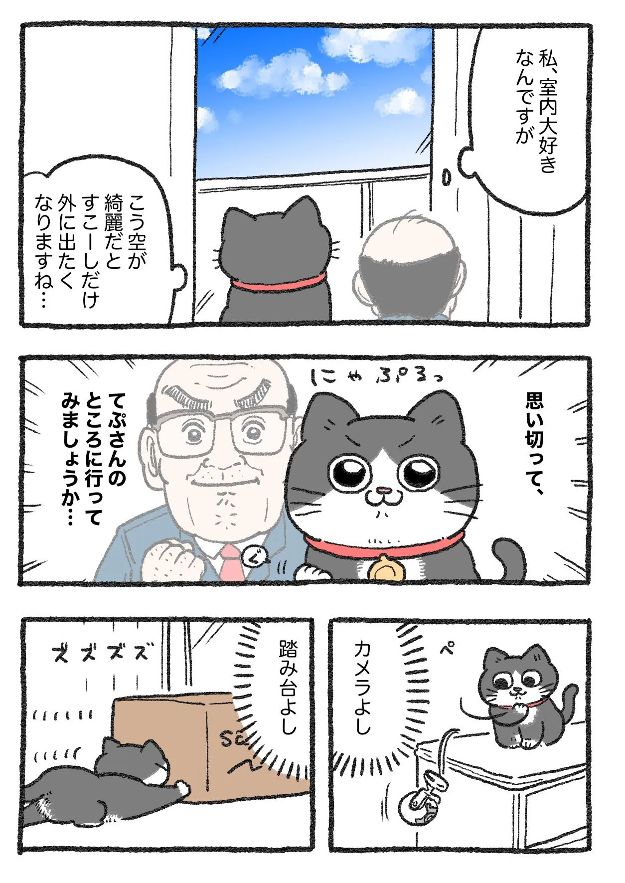 画像・写真 【漫画】突然ねこに転生したおじさん…外に出ようと頑張る