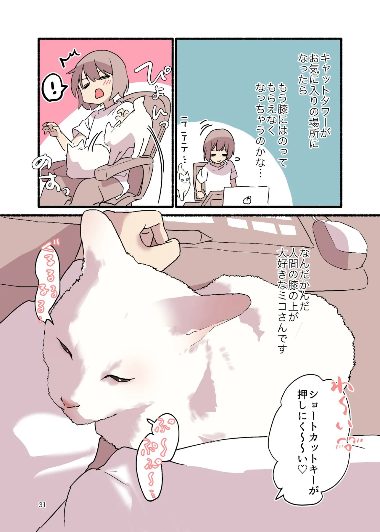 「白い猫と暮らしている漫画」より