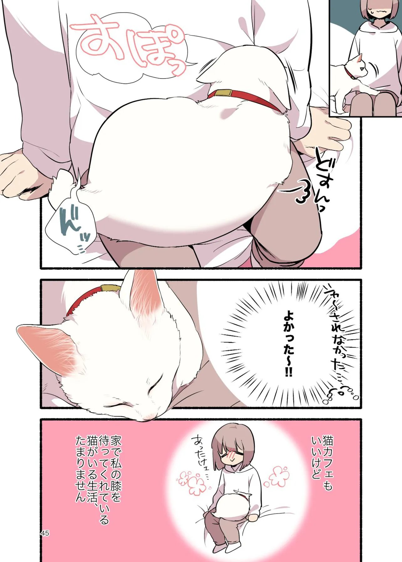 「白い猫と暮らしている漫画」より