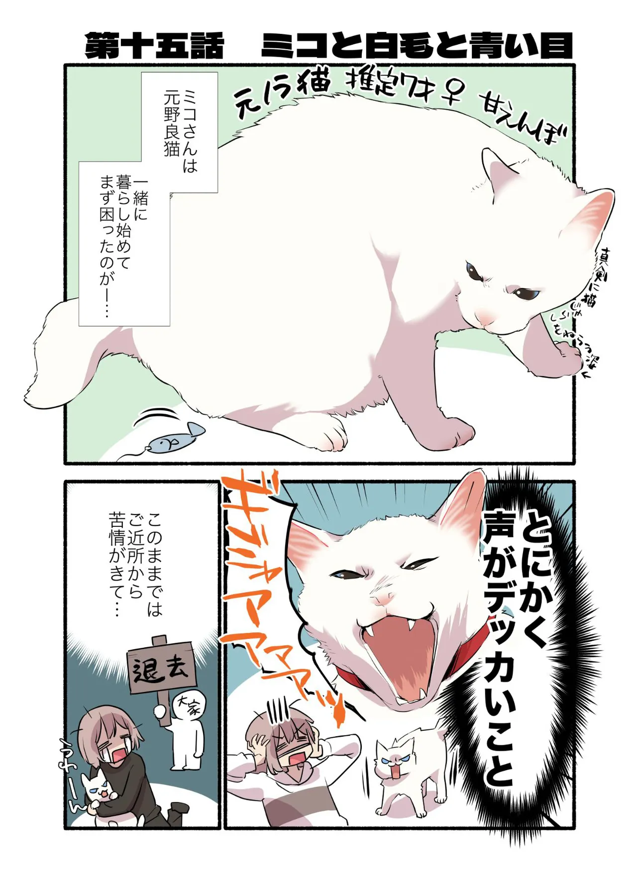 「白い猫と暮らしている漫画」より