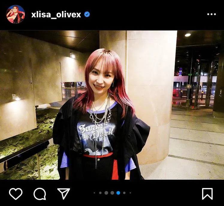 ※LiSA公式Instagram(xlisa_olivex)のスクリーンショット