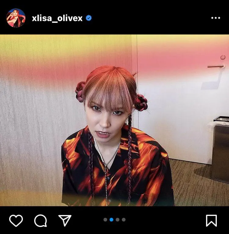 ※LiSA公式Instagram(xlisa_olivex)のスクリーンショット