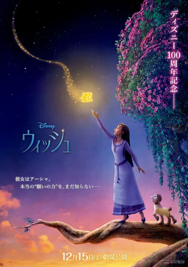 【写真】アーシャが星に手をのばす…「ウィッシュ」日本版ティザーポスター