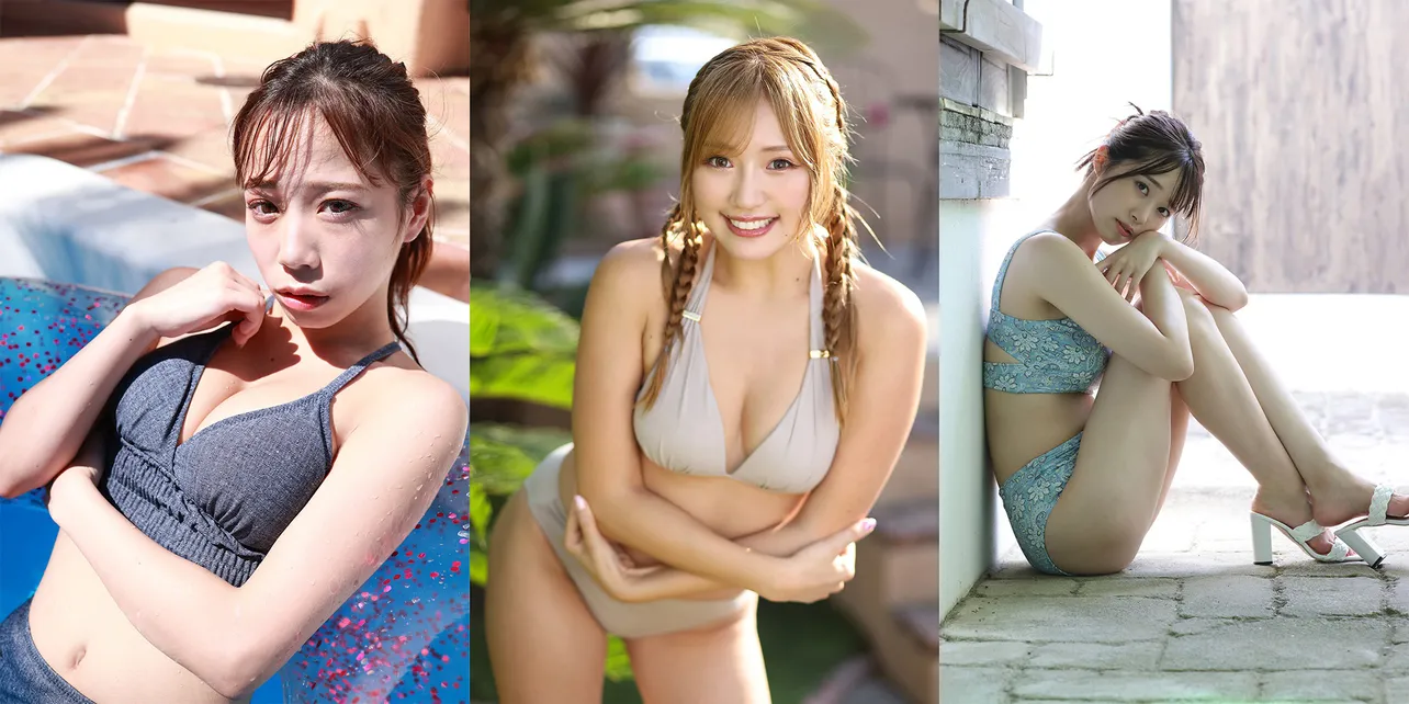 乙陽葵、Kazue、杉本愛莉鈴が「グラカラDX」に登場(写真左から)