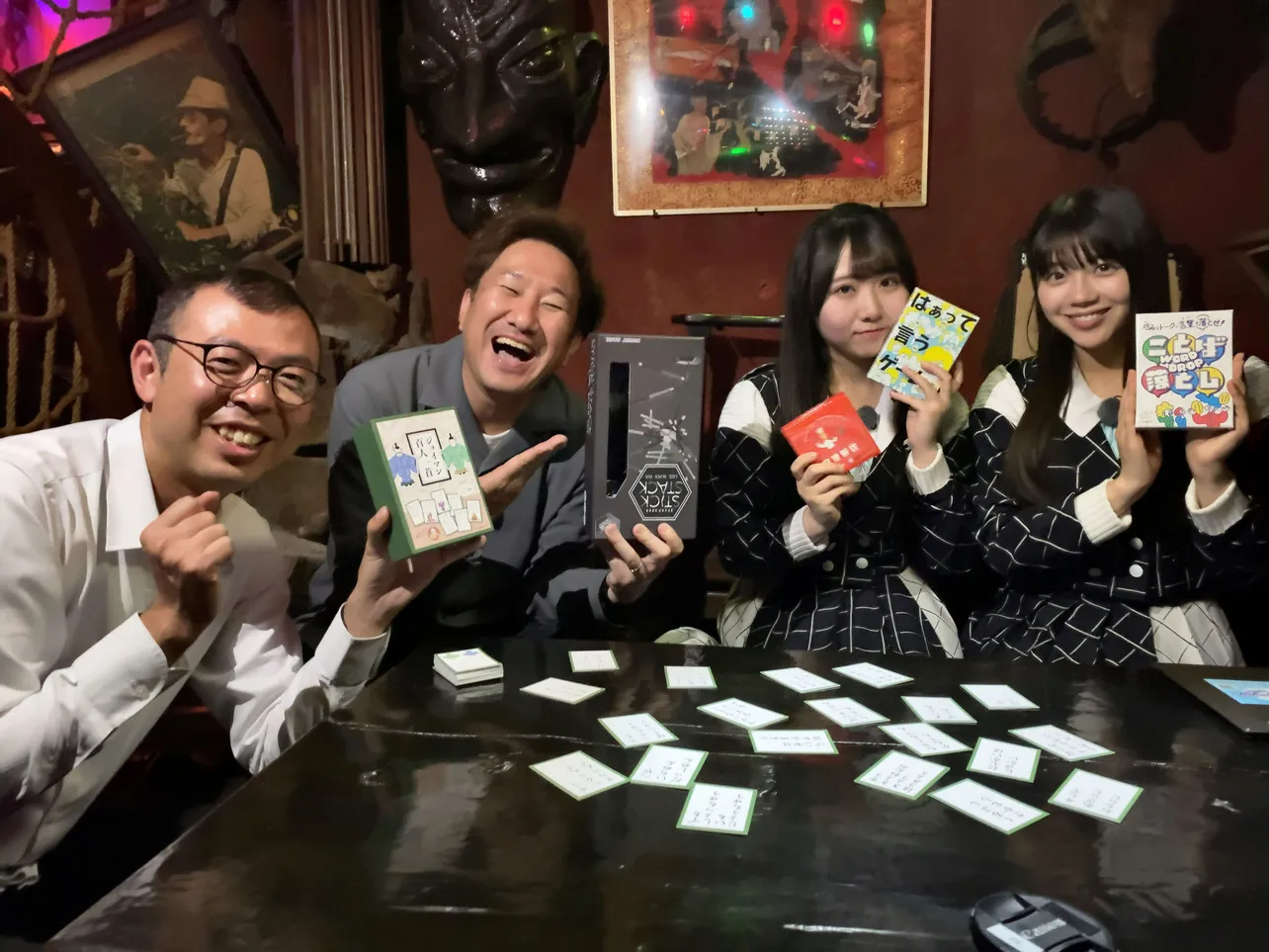 STU48・内海里音＆工藤理子とジョイマンが人気アナログゲームで対決