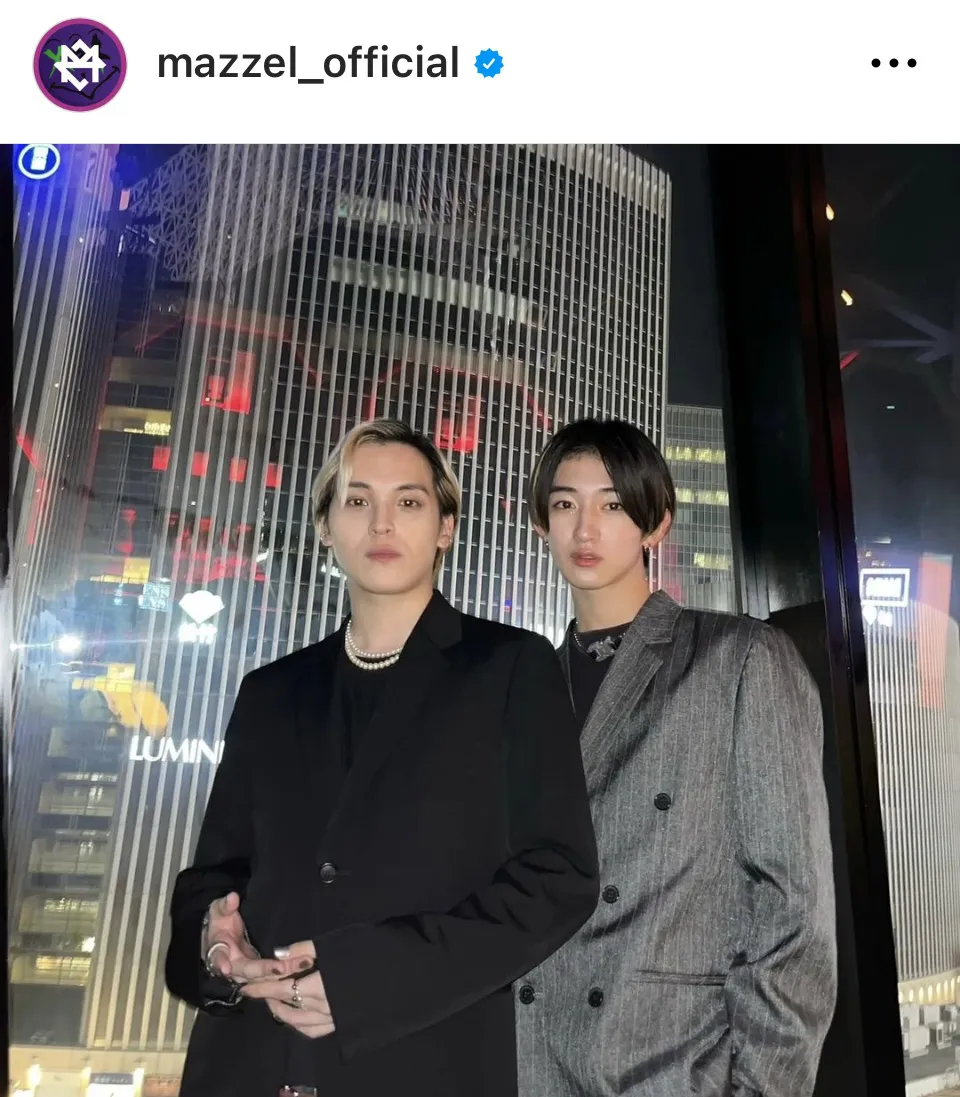 ※画像はMAZZEL公式Instagram (mazzel_official)より