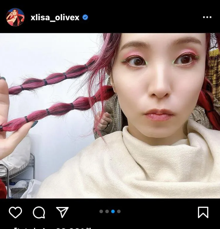 ※LiSA公式Instagram(xlisa_olivex)のスクリーンショット