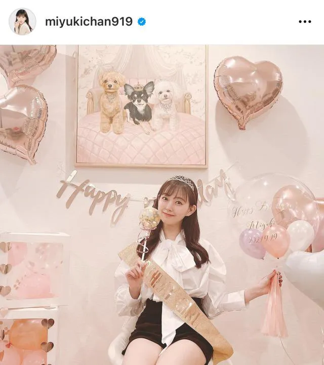 ※渡辺美優紀オフィシャルInstagram(miyukichan919)より