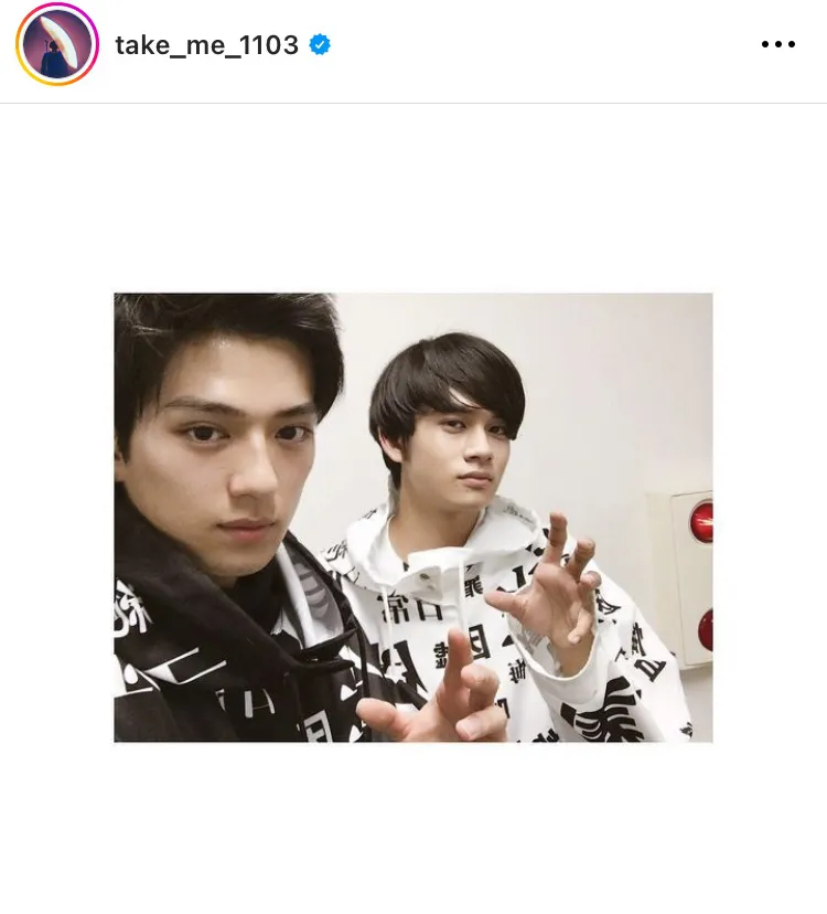 ※北村匠海公式Instagram(take_me_1103)より