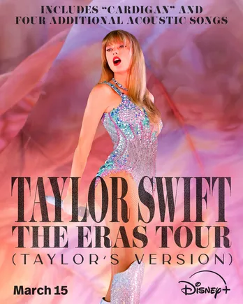 コンサートフィルム「テイラー・スウィフト: THE ERAS TOUR (Taylor's Version)」初の全編収録で独占配信決定