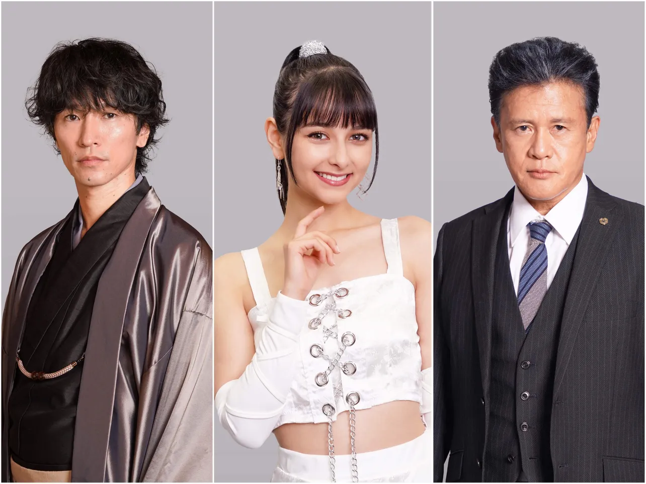 「ACMA:GAME」に追加キャストの(左から)増田昇太、嵐莉菜、橋本じゅんの出演が決定
