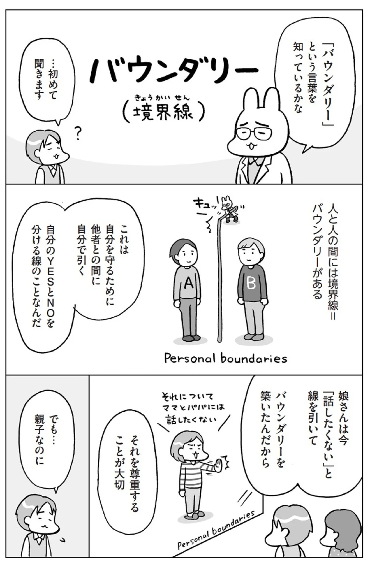 私たち〇〇なんだから隠し事はナシだよ」は、おかしい事だったのか…たとえ親子でも、恋人でも、親友でも、有名人でも【バウンダリー】を尊重することが必要②