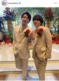 【写真】春田＆牧の結婚式2ショット…タキシード姿で寄り添う2人に反響