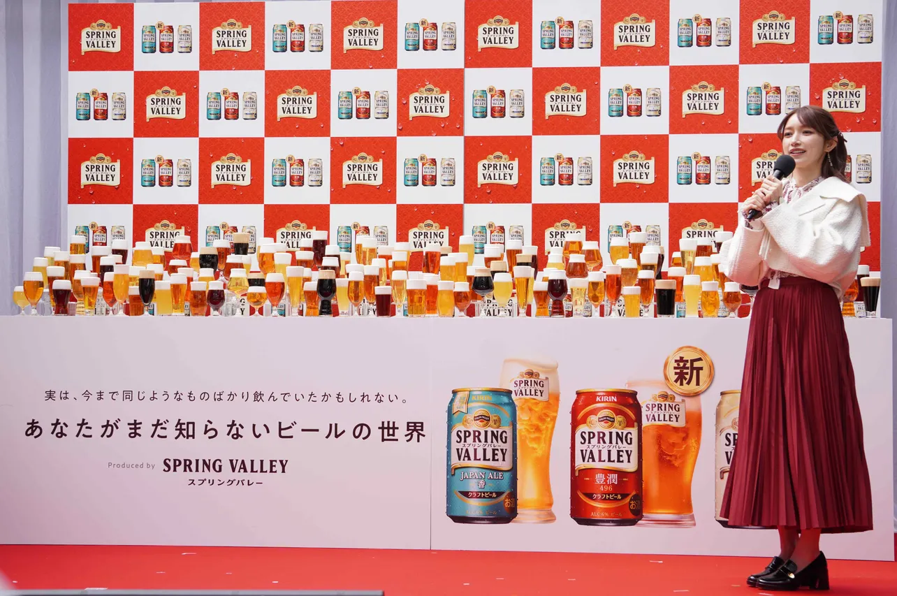 【写真】世界のビールの種類に驚く後藤真希