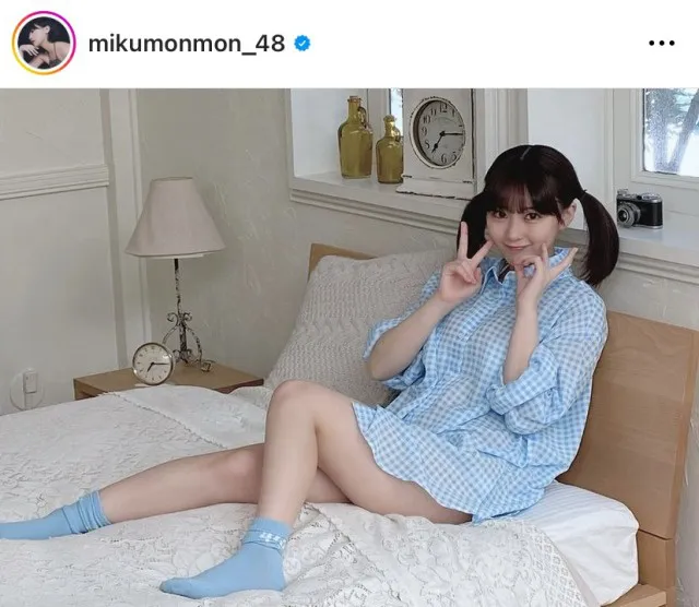 ※田中美久オフィシャルInstagram(mikumonmon_48)より