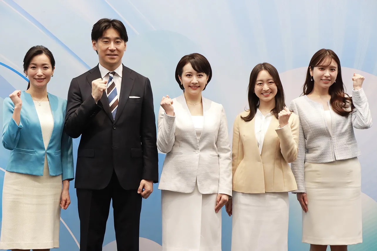 大江麻理子キャスター、相内優香アナウンサー、豊島晋作氏(写真左から)