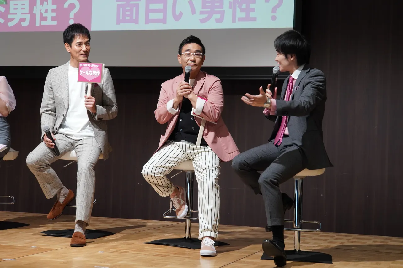 (左から)沢村一樹、八嶋智人、川西賢志郎
