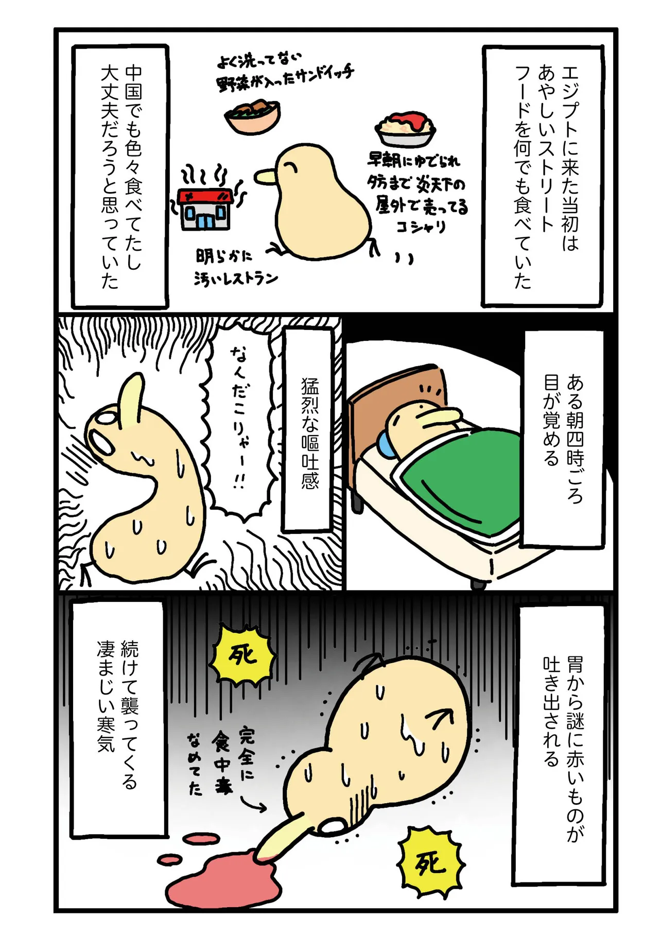 『エジプトの食べ物で死にかけた話』(4/8)