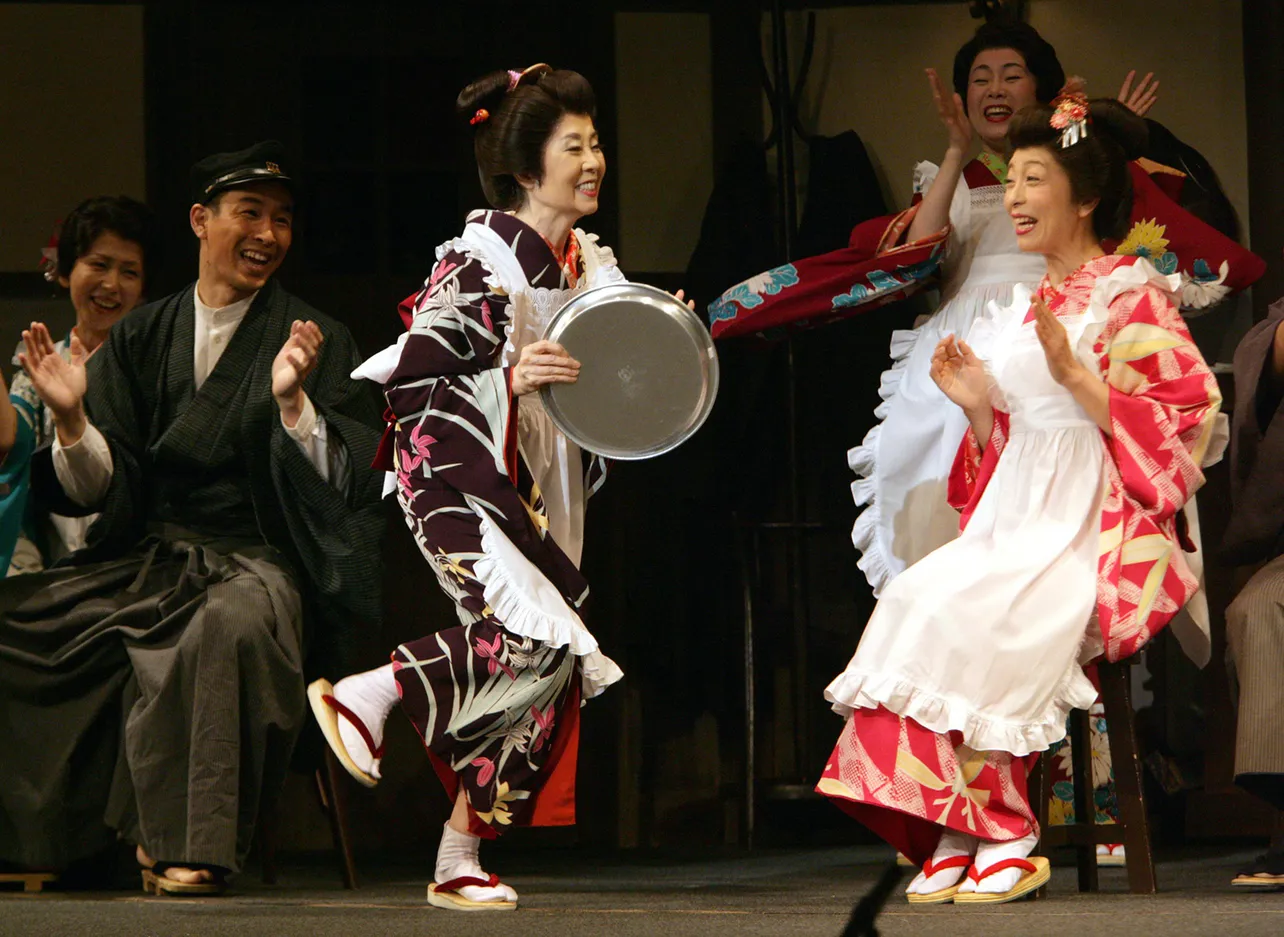 「放浪記」に出演する森光子さん(2009年)
