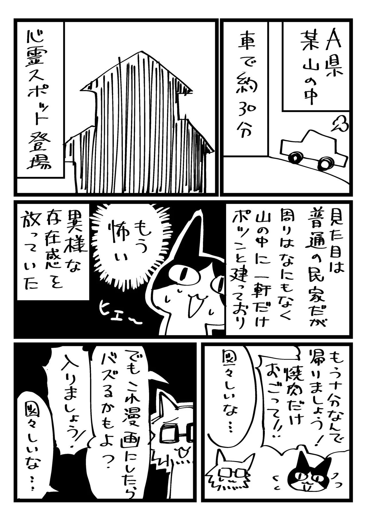 『心霊スポットに行った時のレポ漫画です』(2／20)