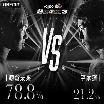“引退”を懸けて闘う朝倉未来選手と平本蓮選手の最速勝敗予想が公開<超RIZIN.3>
