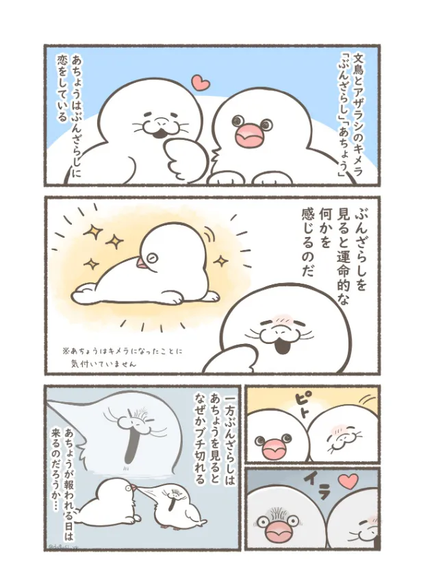 『アザラシと文鳥のかわいいキメラ』