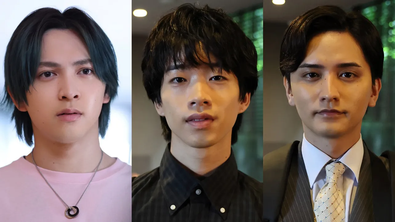 BS-TBS「ROOM」に出演する(左から)吉田仁人、森愁斗、瀬戸利樹