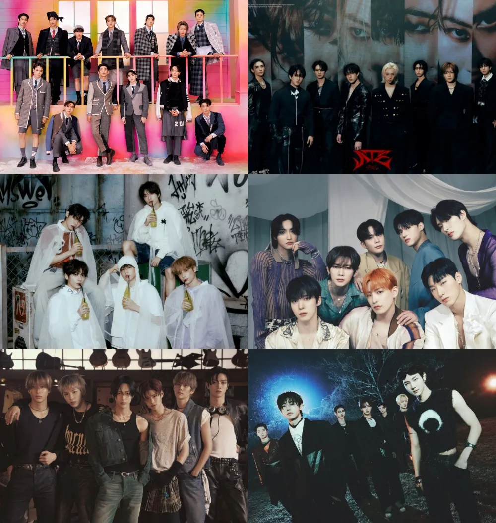 FANN STAR Choice Group部門の候補となっているSEVENTEEN、Stray Kids、ATEEZ、ENHYPEN、RIIZE、TOMORROW X TOGETHER