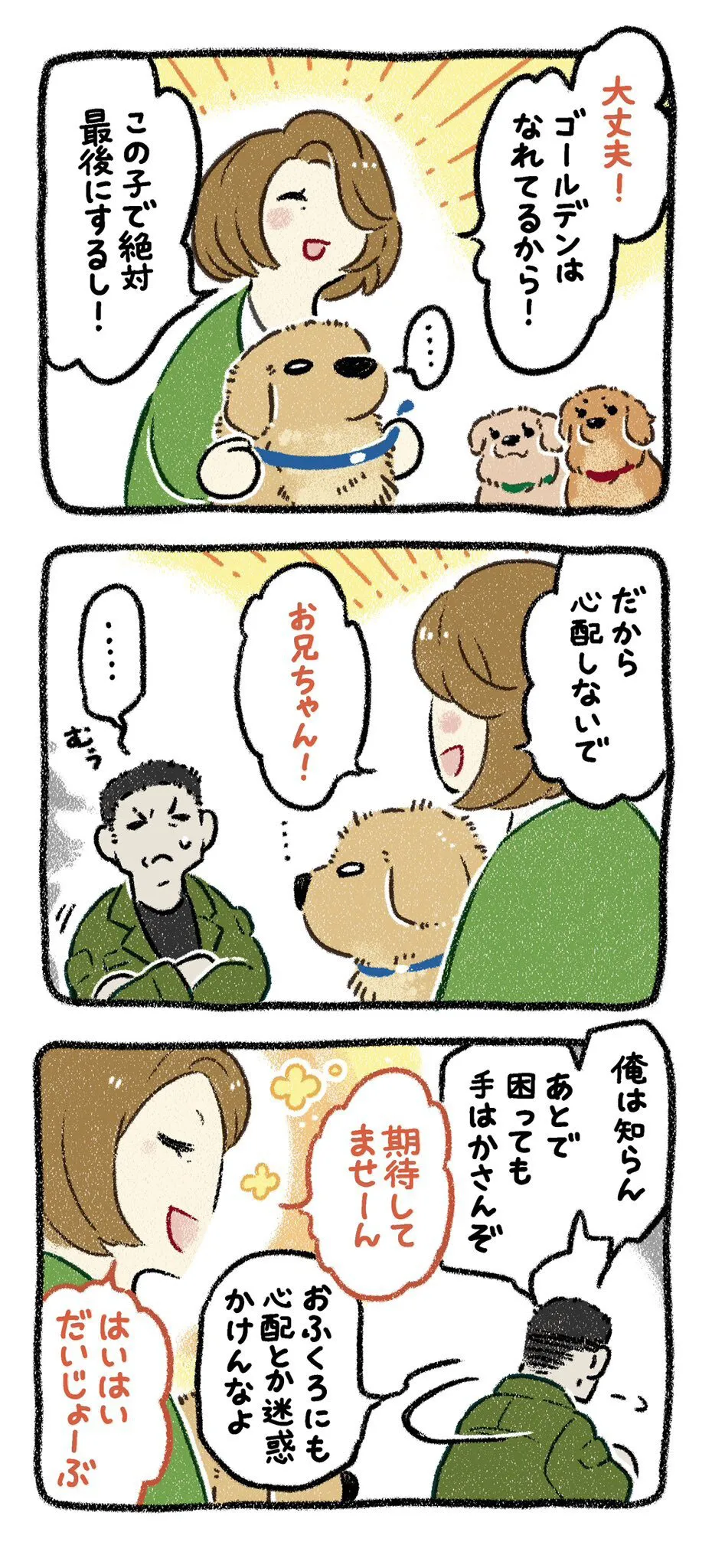 『ドベとノラ　犬が結んだご縁』より『保護犬茶々のお話　ゴールデン×3番外編』(13／24)