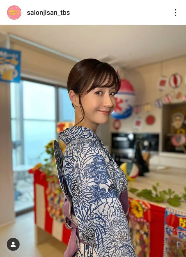 【写真】松本若菜、ヘアアレンジが素敵な浴衣ショット