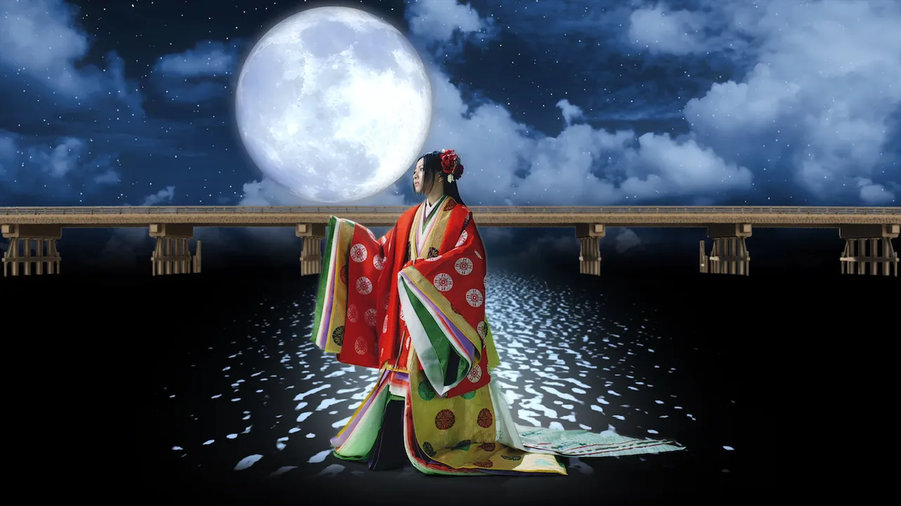 【写真を見る】月明かりに照らされ、お姫様のような倉木麻衣