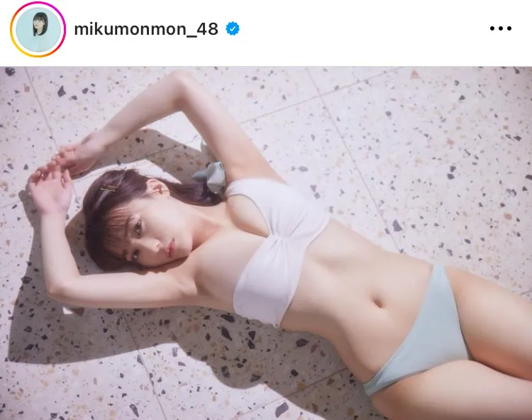 ※田中美久オフィシャルInstagram(mikumonmon_48)より