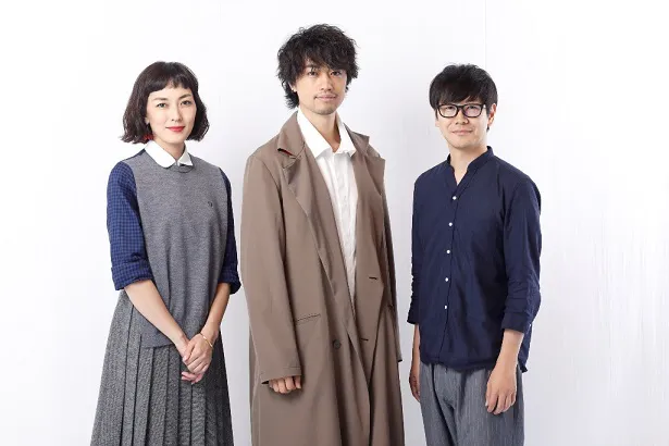 映画工房300回放送記念！　(写真左から)板谷由夏、斎藤工、中井圭