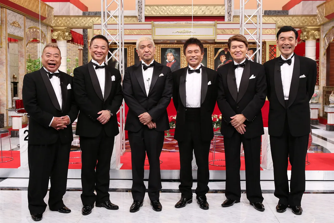 「ガキの使い　特別版」に出演した(左から)出川哲朗、恵俊彰、松本人志、浜田雅功、ヒロミ、肥後克広