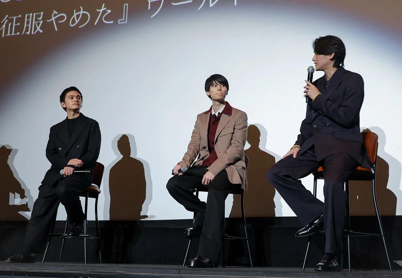 北村匠海監督、萩原利久、藤堂日向(写真左から)