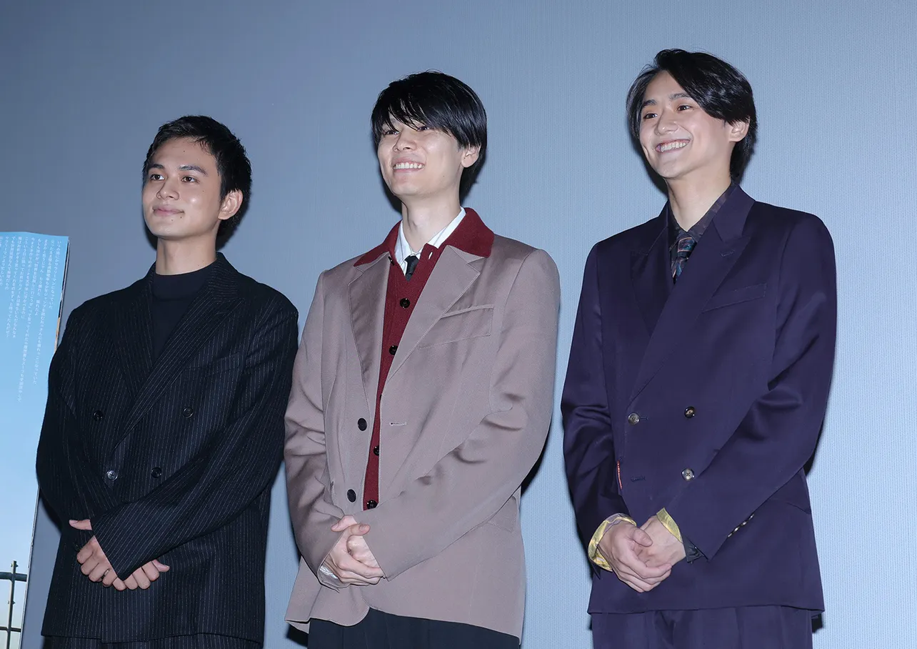 北村匠海監督、萩原利久、藤堂日向(写真左から)